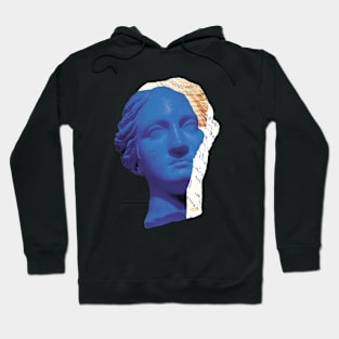 Blue Statue Head Hoodie